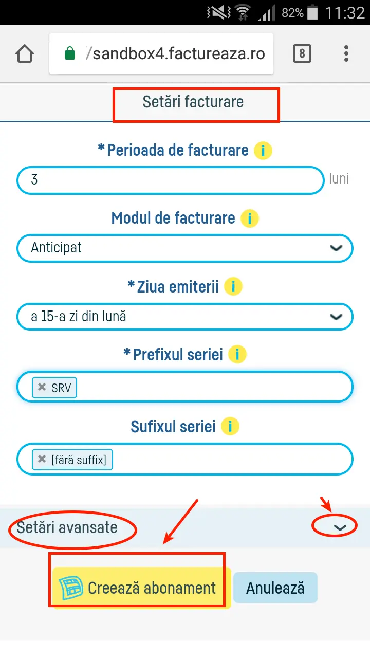 Cum adaug un abonament? - pasul 4